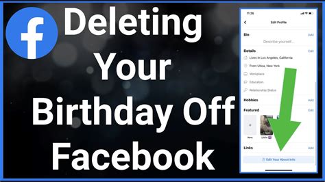 Steps to remove birthday information from social media platforms