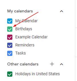 Removing Birthdays from Google Calendar