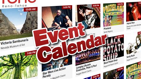 Reno Events Calendar Overview