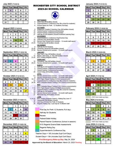 Rochester Schools Calendar Image 10