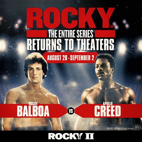 Rocky Balboa and Apollo Creed facing off in the ring