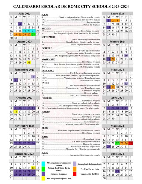 Rome City Schools Calendar and Student Success