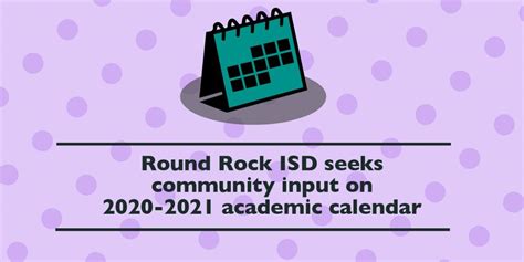 Round Rock ISD Calendar Community Involvement