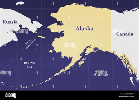 Russia Alaska Map