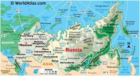 Russia US Mainland Map