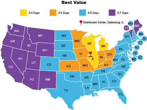 Russia US Shipping Map