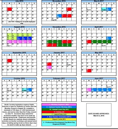 Rutherford County Schools TN Calendar Image 2