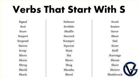 S Verbs Examples