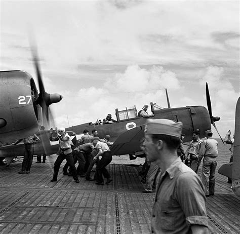 SBD Dauntless on carrier deck