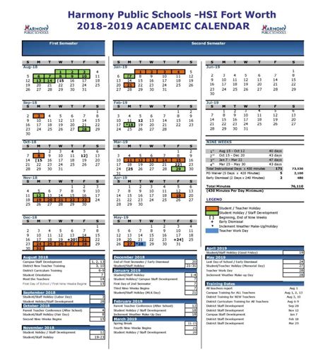 SHSU Calendar Overview