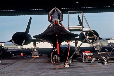 SR-71 Blackbird in the hangar