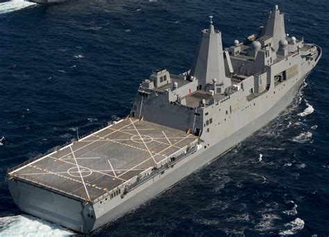 San Antonio-class amphibious transport dock in dock