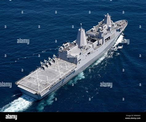 San Antonio-class amphibious transport dock in sea