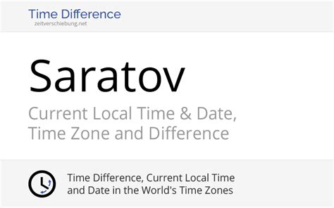 Saratov Russia Time Zone Travel