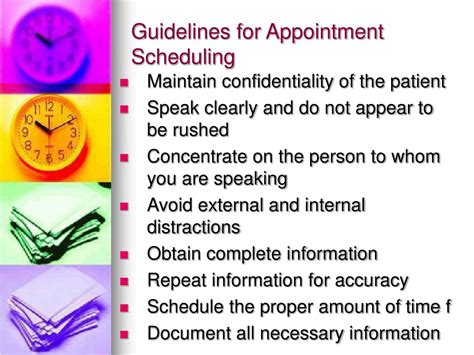 Scheduling Guidelines