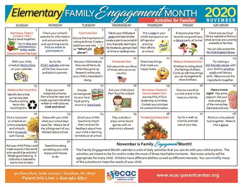 School Calendar Community Engagement