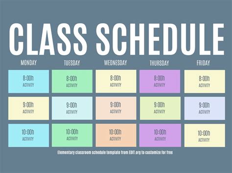 School Schedules