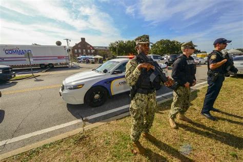 Security personnel at Pensacola Naval Base