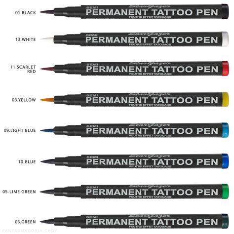 Semi-Permanent Tattoo Pen Types