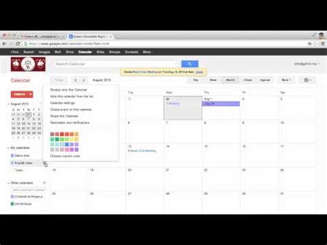 Sharing and Subscribing to Calendars