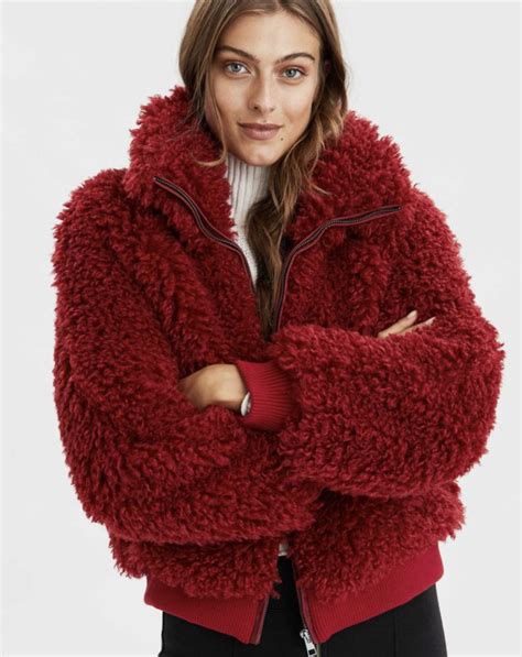 Old Navy Sherpa Jacket in Red