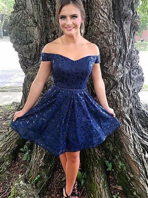 Short Navy Prom Dresses