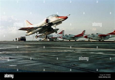 A-4 Skyhawk landing on a carrier