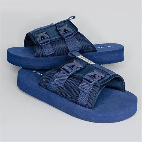 Slide navy sandals