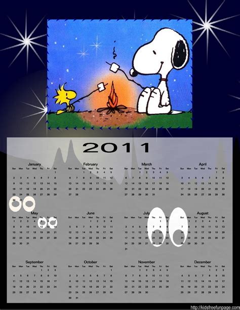 Description of Snoopy Calendar Fans