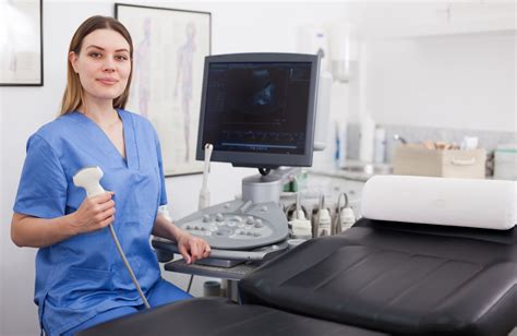 Sonography Technician Operating Ultrasound Equipment