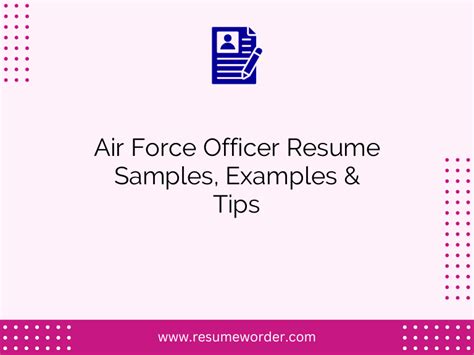 Space Force Officer Resume Tips