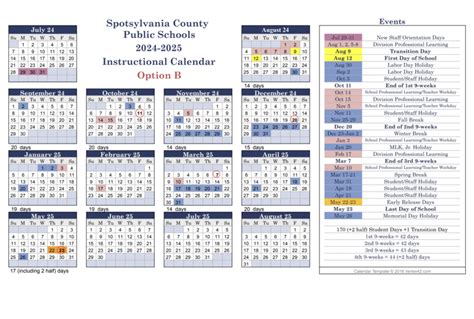 Spotsylvania County Schools Calendar