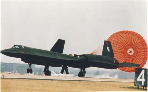 The SR-71 Blackbird landing