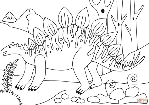 Stegosaurus Coloring Page