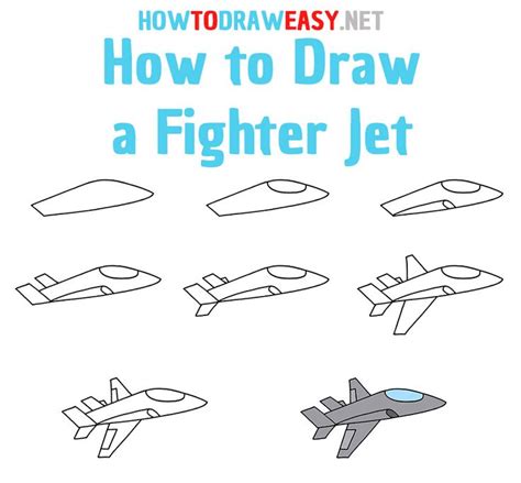 Step-by-Step Fighter Jet Drawing Tutorial