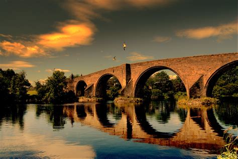 The old bridge over the River Forth