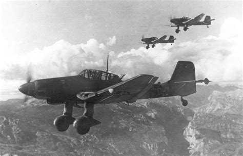 Stuka Ju 87 in flight