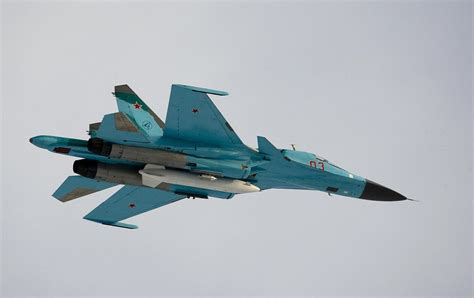 Su-34 Fighter Bomber Takeoff