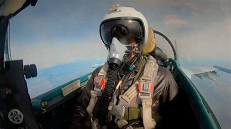 Su-35 pilot in cockpit