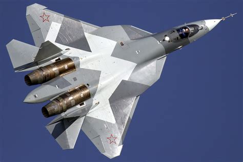 Su-57 in flight