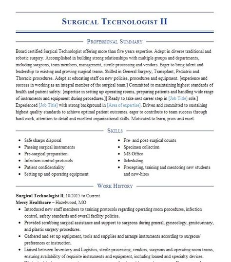 Surgical Technologist Assisting a Surgeon