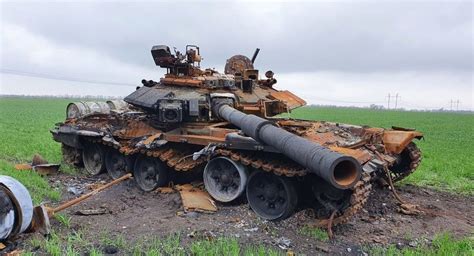 T-90A tank destroyed in Ukraine