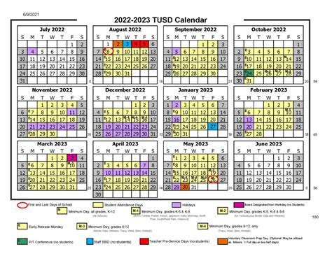 TUSD Calendar Overview