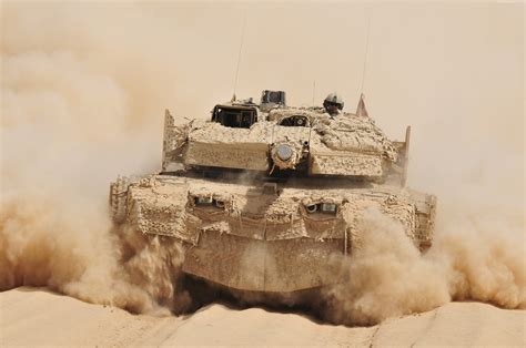 Tank in desert operations