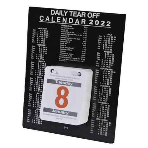 Tear Away Calendar Daily Planner for Specific Needs