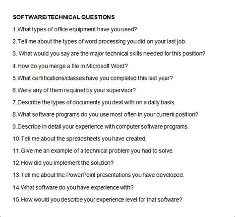 Technical Interview Questions