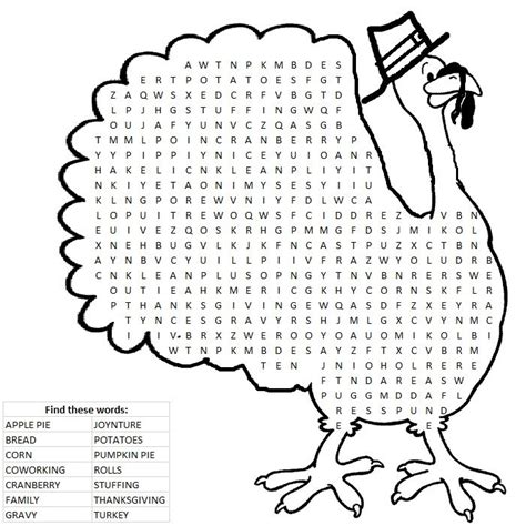 Thanksgiving Gourd Word Search