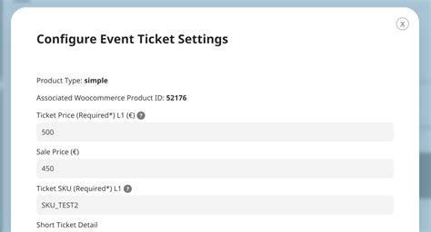 Ticket Options