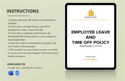 Time Off Policy Plugin