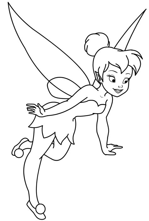 Tinkerbell coloring page variations